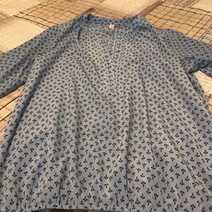 Women’s blue shirt with anchors